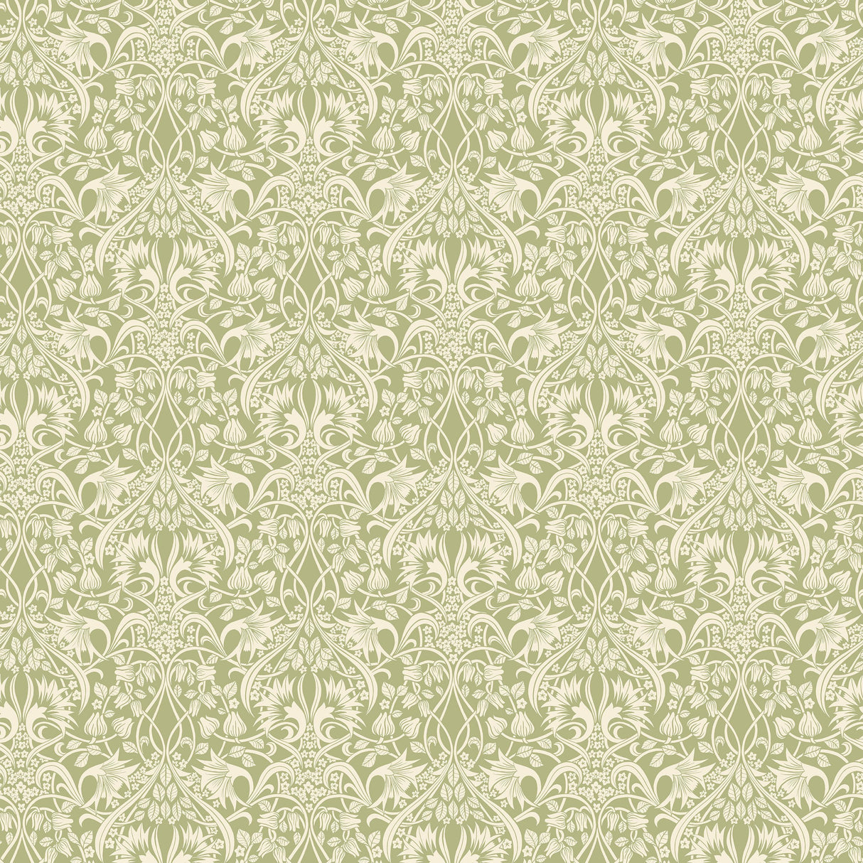 G P & J Baker FRITILLERIE GREEN Wallpaper