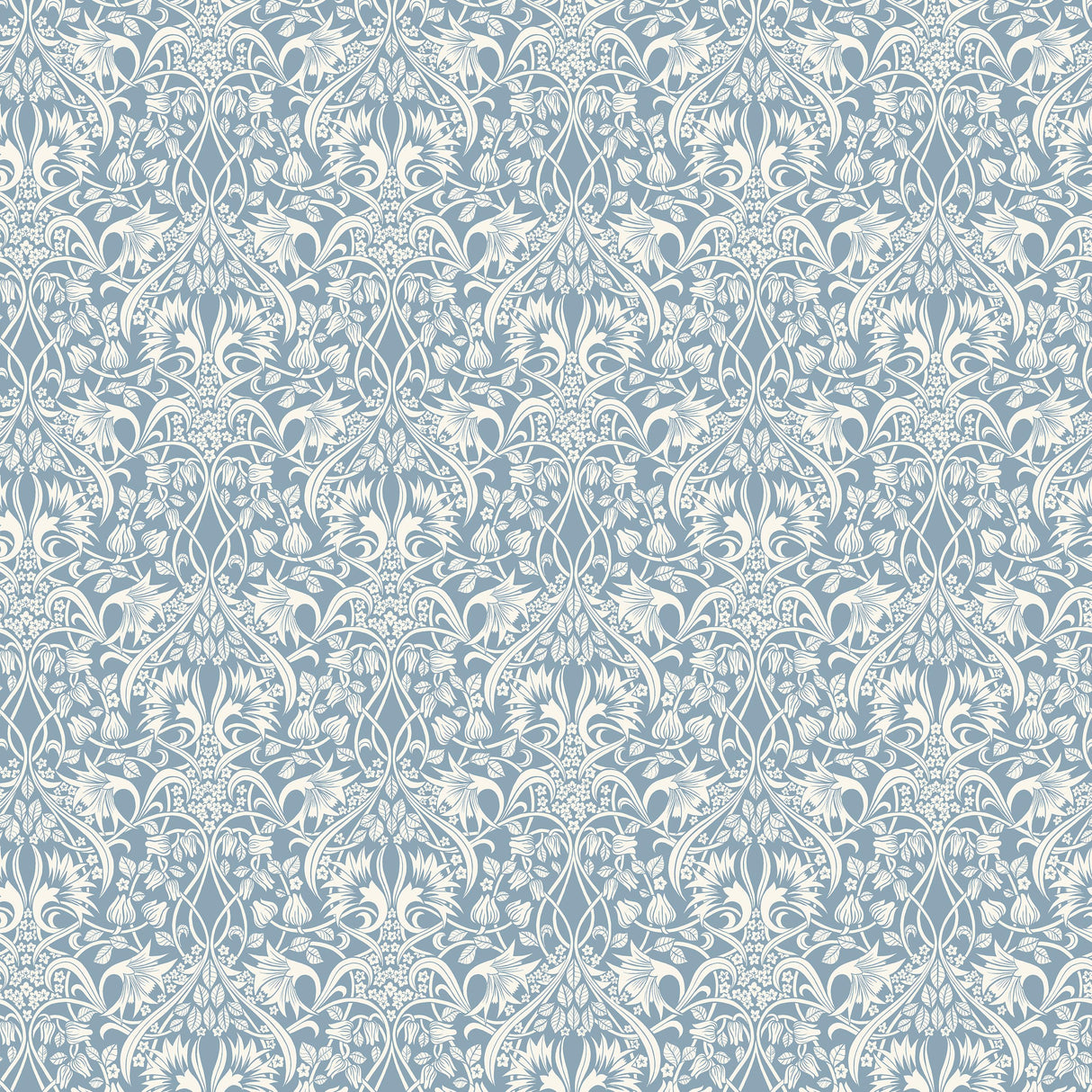 G P & J Baker FRITILLERIE BLUE Wallpaper