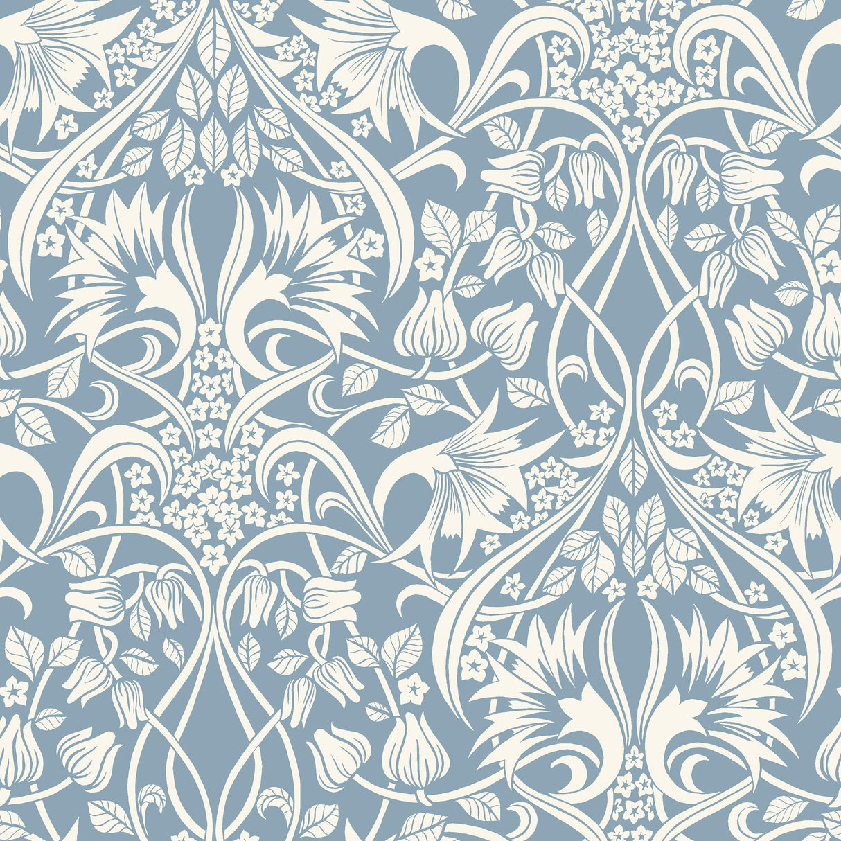 G P & J Baker FRITILLERIE BLUE Wallpaper