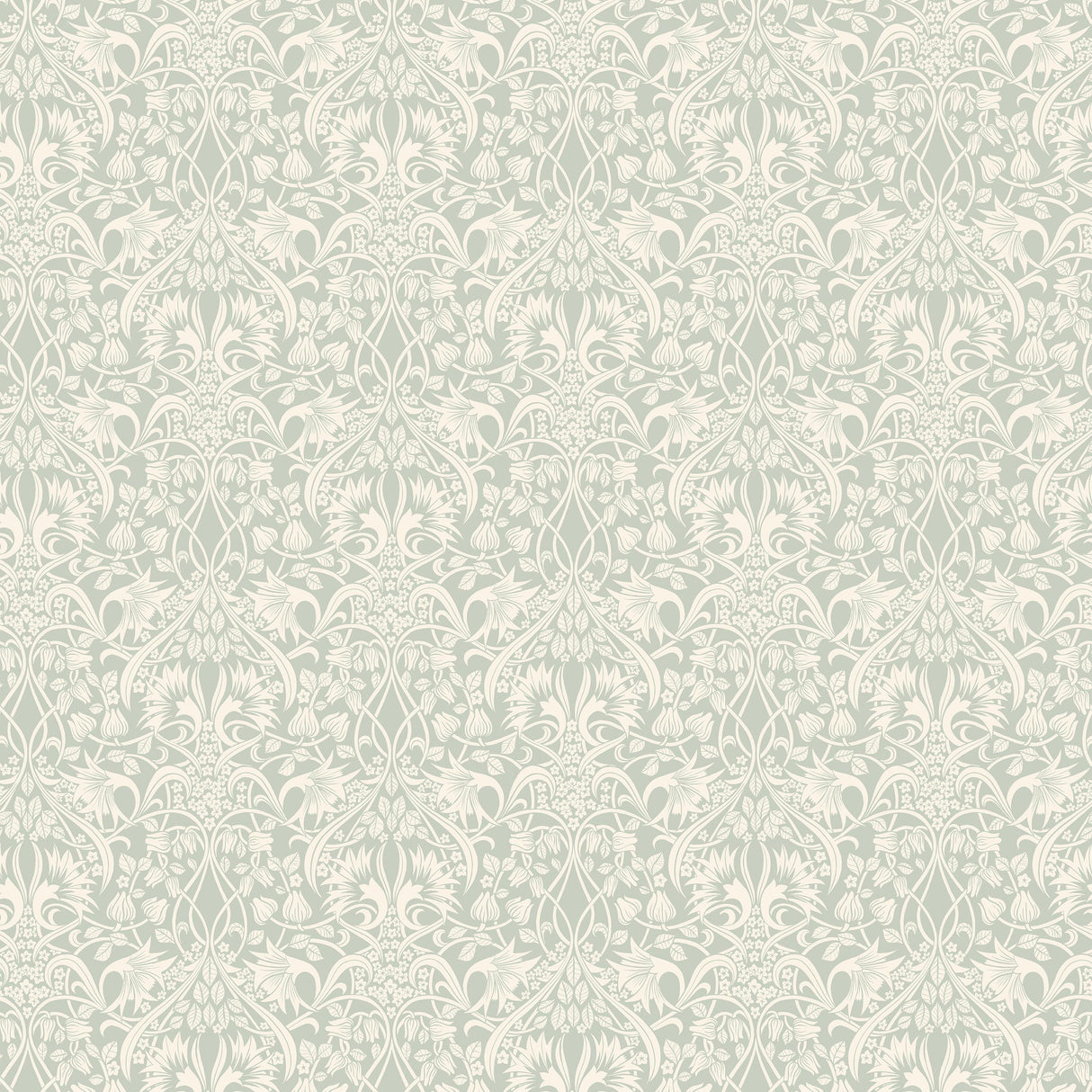 G P & J Baker FRITILLERIE AQUA Wallpaper