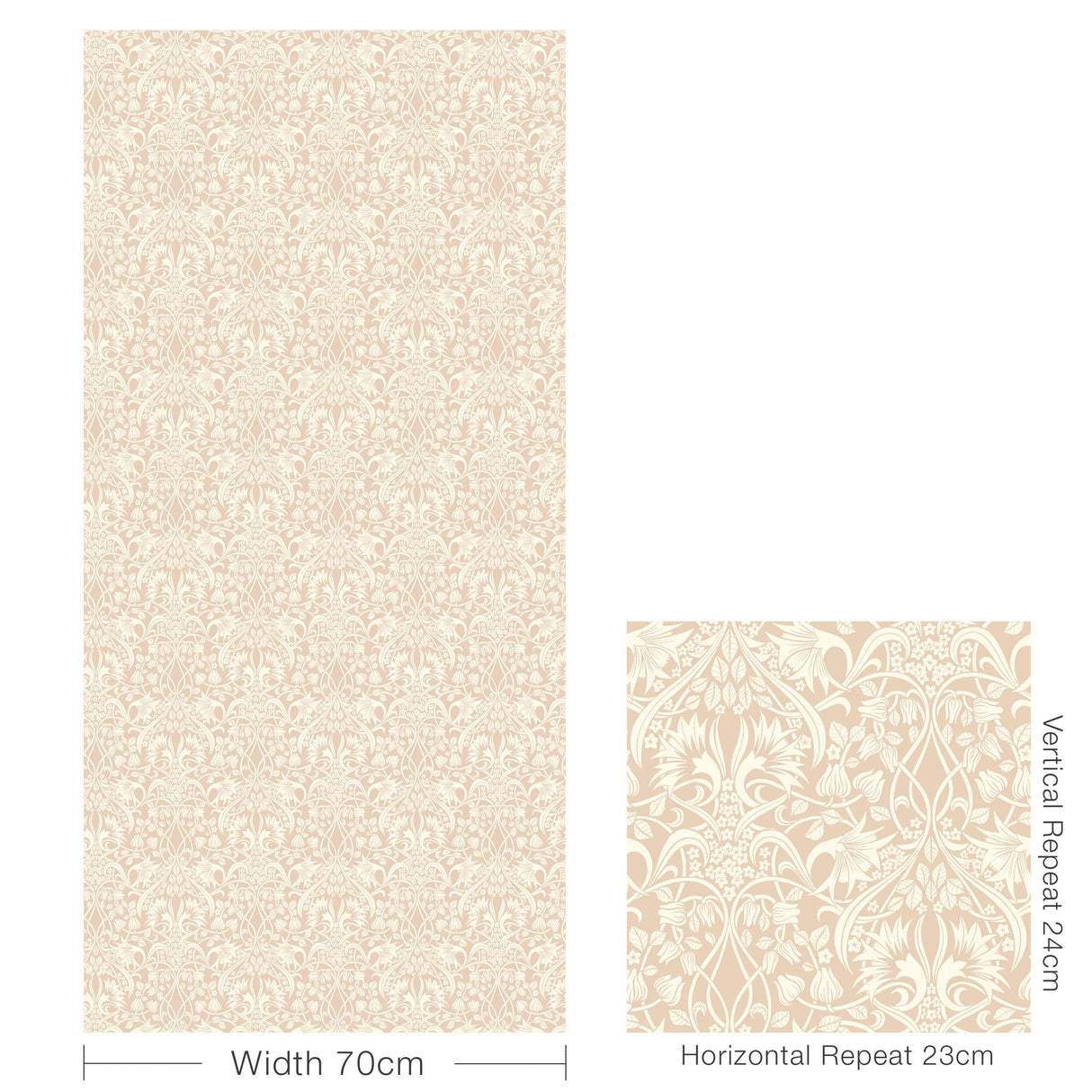 G P & J Baker FRITILLERIE BLUSH Wallpaper