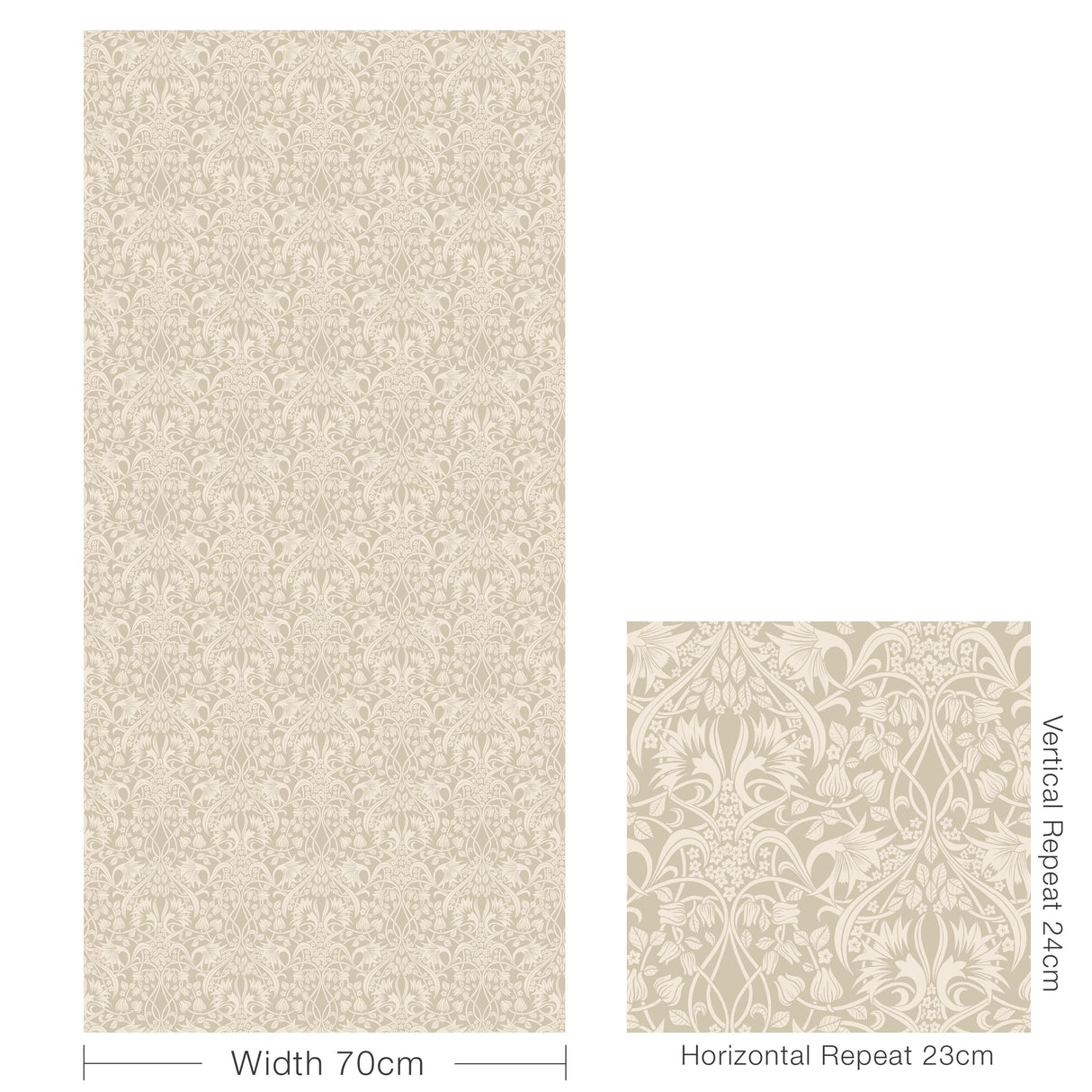 G P & J Baker FRITILLERIE LINEN Wallpaper