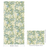 G P & J Baker TRUMPET FLOWERS BLUE/GREEN Wallpaper