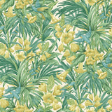 G P & J Baker TRUMPET FLOWERS EMERALD Wallpaper