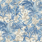 G P & J Baker TRUMPET FLOWERS BLUE Wallpaper