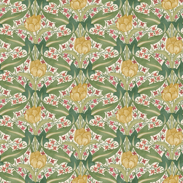 G P & J Baker TULIP & JASMINE RED/GREEN Wallpaper