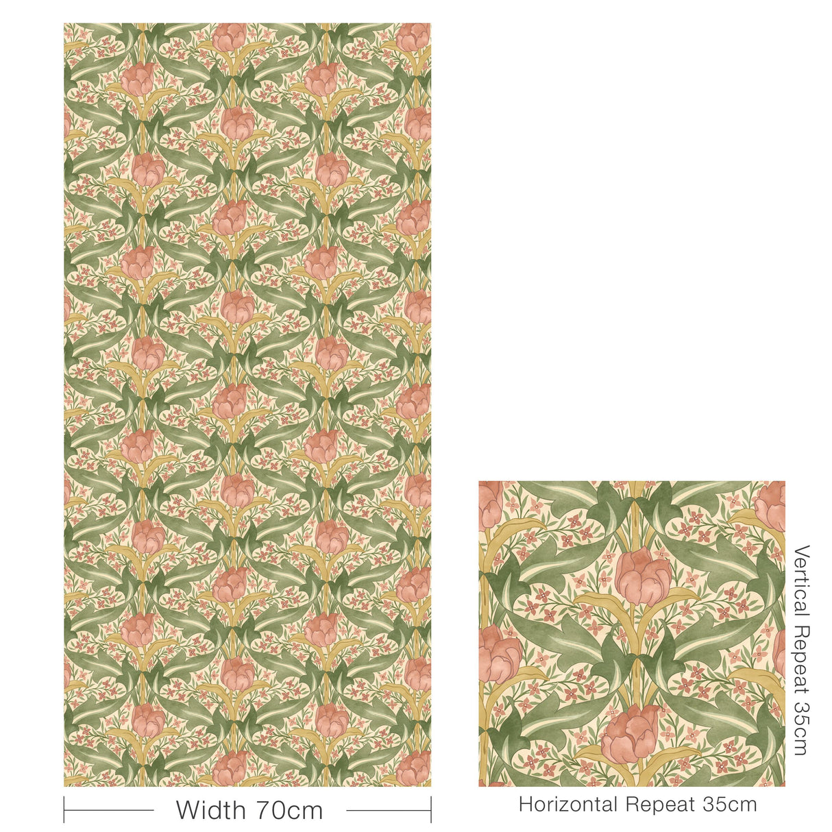 G P & J Baker TULIP & JASMINE BLUSH Wallpaper