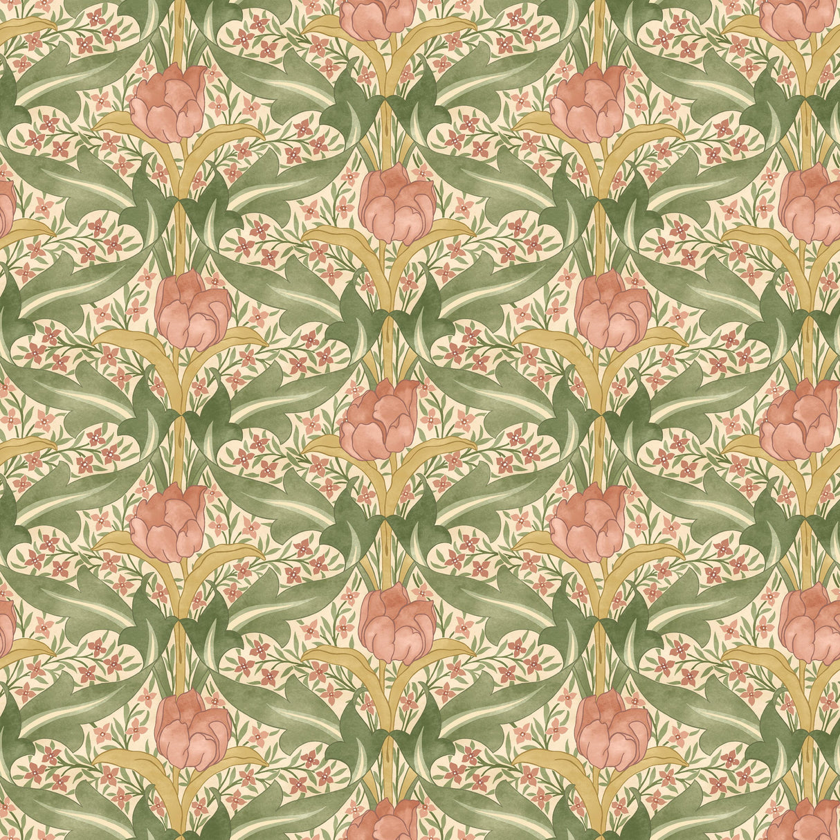 G P & J Baker TULIP & JASMINE BLUSH Wallpaper
