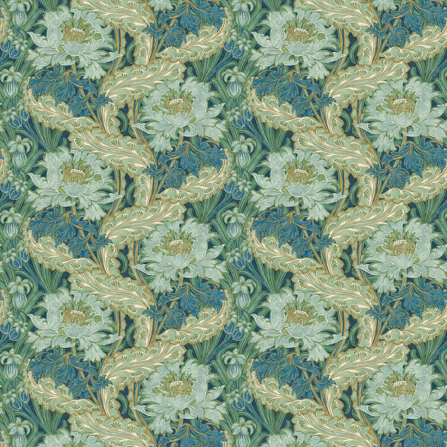 G P & J Baker BRANTWOOD INDIGO/TEAL Wallpaper