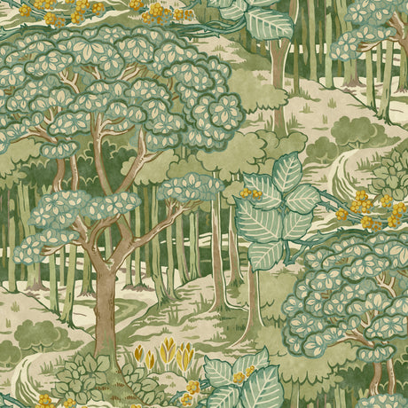 G P & J Baker RUSKIN GREEN Wallpaper
