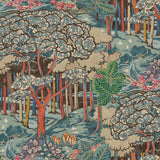 G P & J Baker RUSKIN RED/TEAL Wallpaper