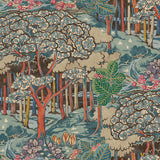 G P & J Baker RUSKIN RED/TEAL Wallpaper