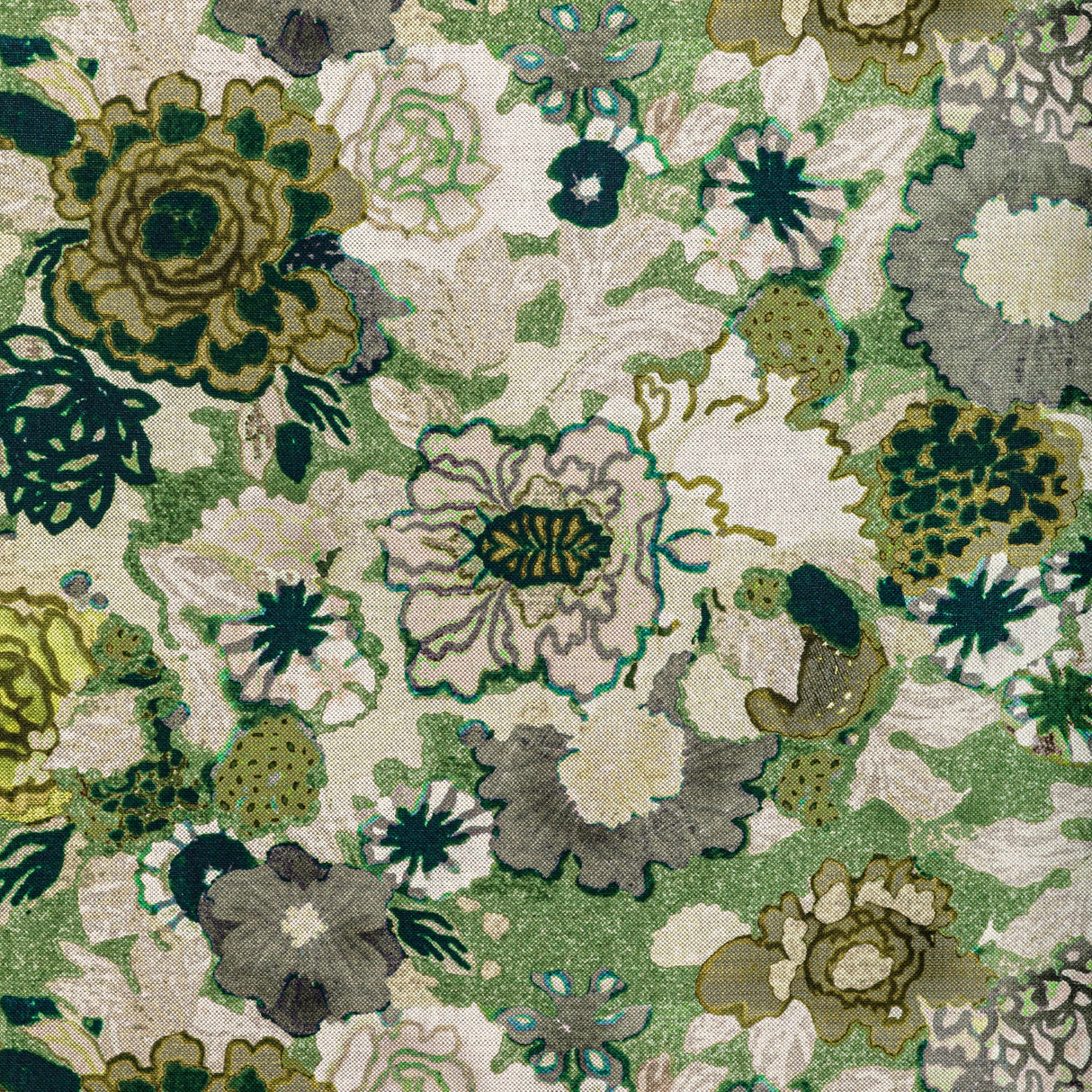 Lee Jofa ARIOSO PRINT STONE/JADE Fabric