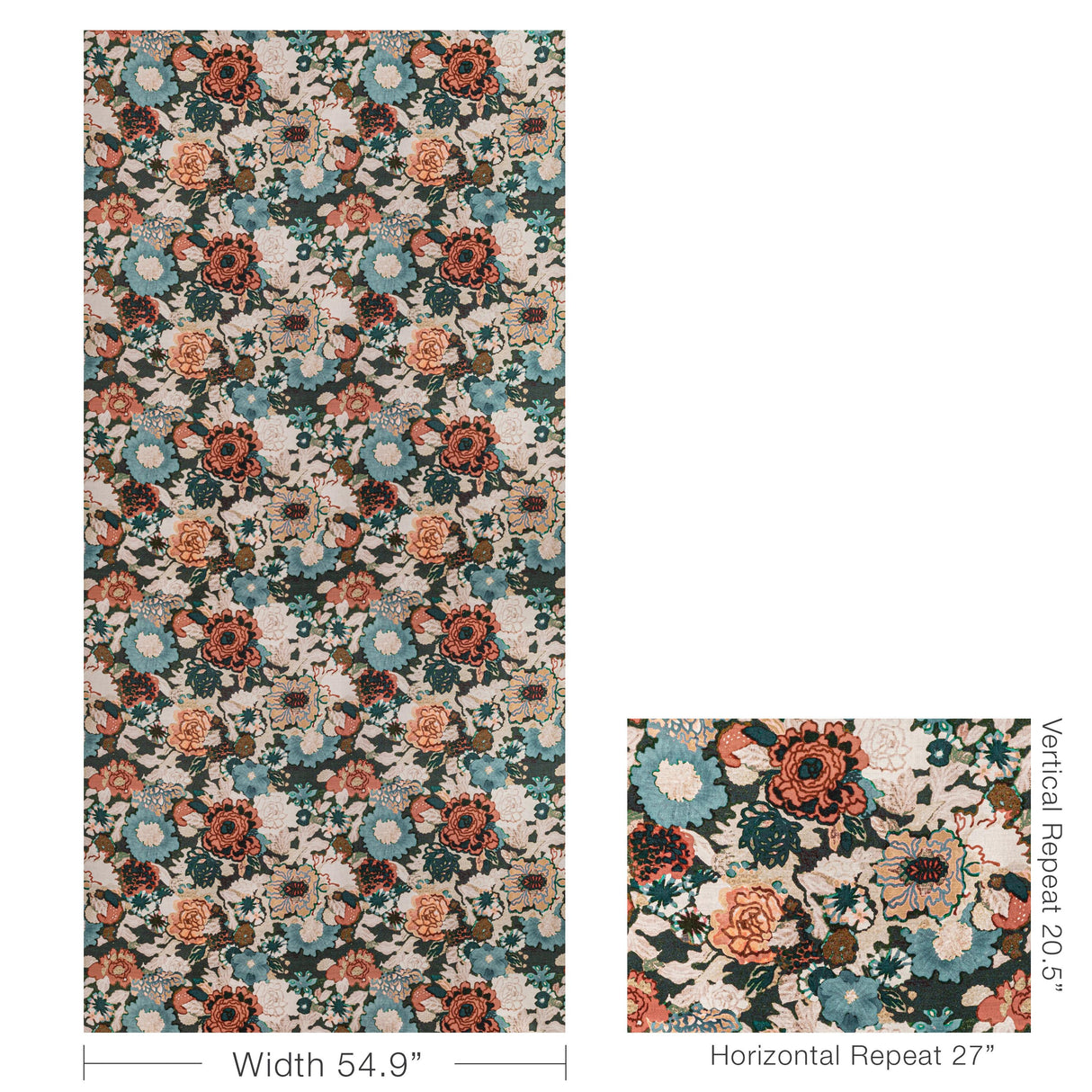 Lee Jofa ARIOSO PRINT SEA/SPICE Fabric