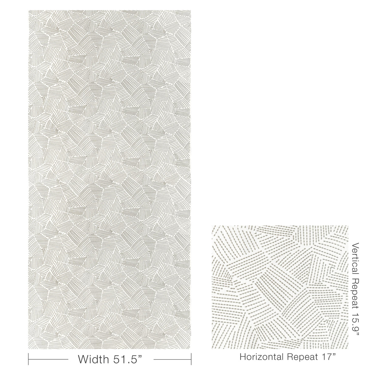 Lee Jofa CHORD EMBROIDERY ASH Drapery Fabric