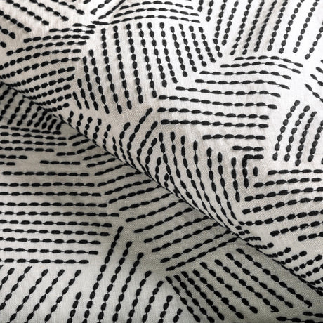 Lee Jofa CHORD EMBROIDERY EBONY Drapery Fabric