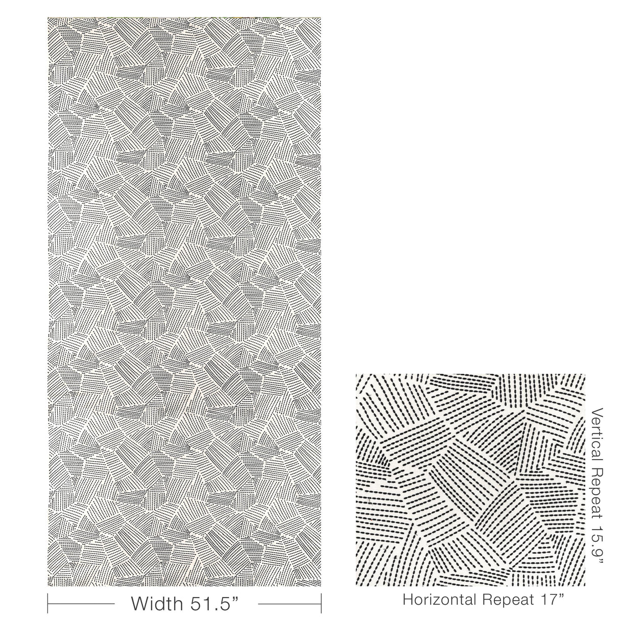 Lee Jofa CHORD EMBROIDERY EBONY Drapery Fabric