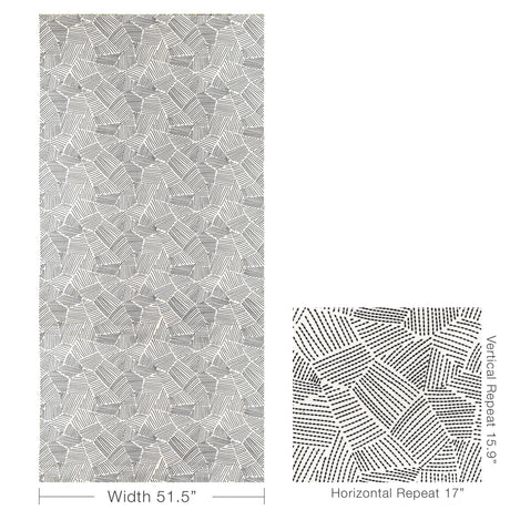 Lee Jofa CHORD EMBROIDERY EBONY Drapery Fabric