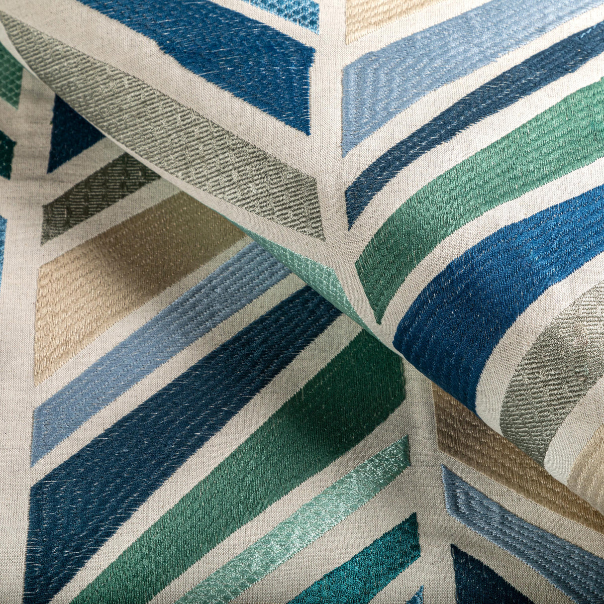 Lee Jofa TALA EMBROIDERY AEGEAN Drapery Fabric