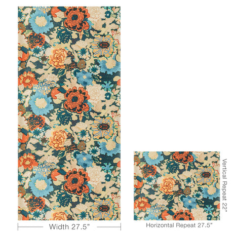 Lee Jofa ARIOSO PAPER SEA/SPICE Wallpaper