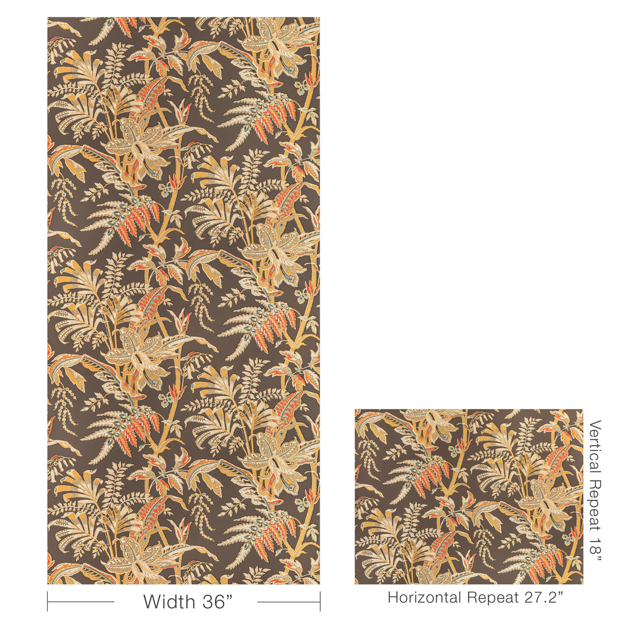 Brunschwig & Fils SEYCHELLES TAUPE Wallpaper