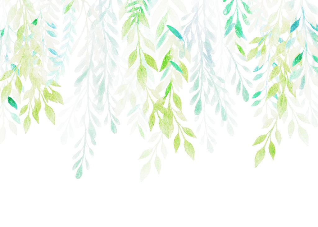 Brewster Home Fashions Summer Leaves Wall Mural Greens Wallpaper