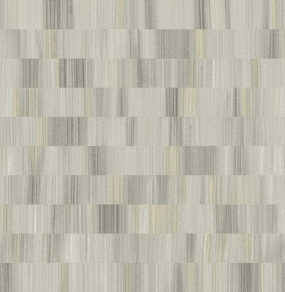 A-Street Prints Flicker Horizontal Textured Stripe Light Grey Wallpaper