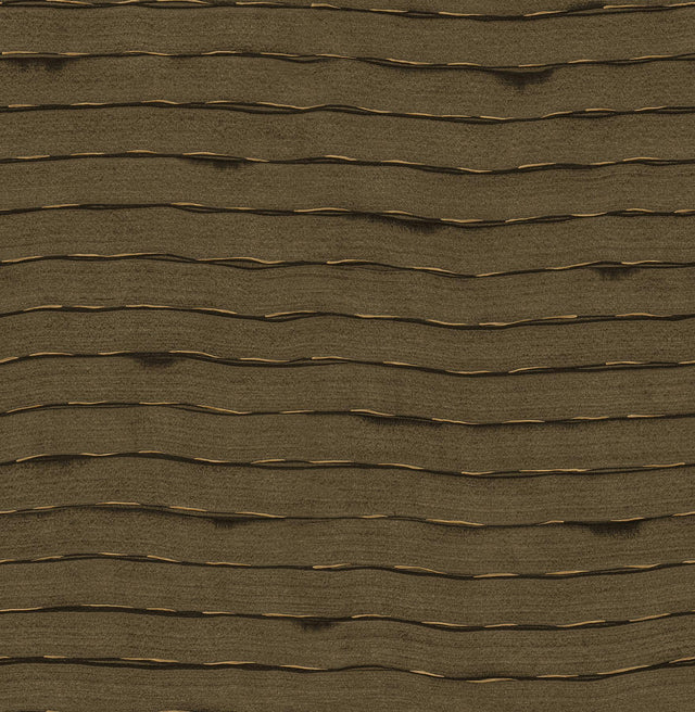 A-Street Prints Naia Brown Horizontal Wavy Lines Wallpaper