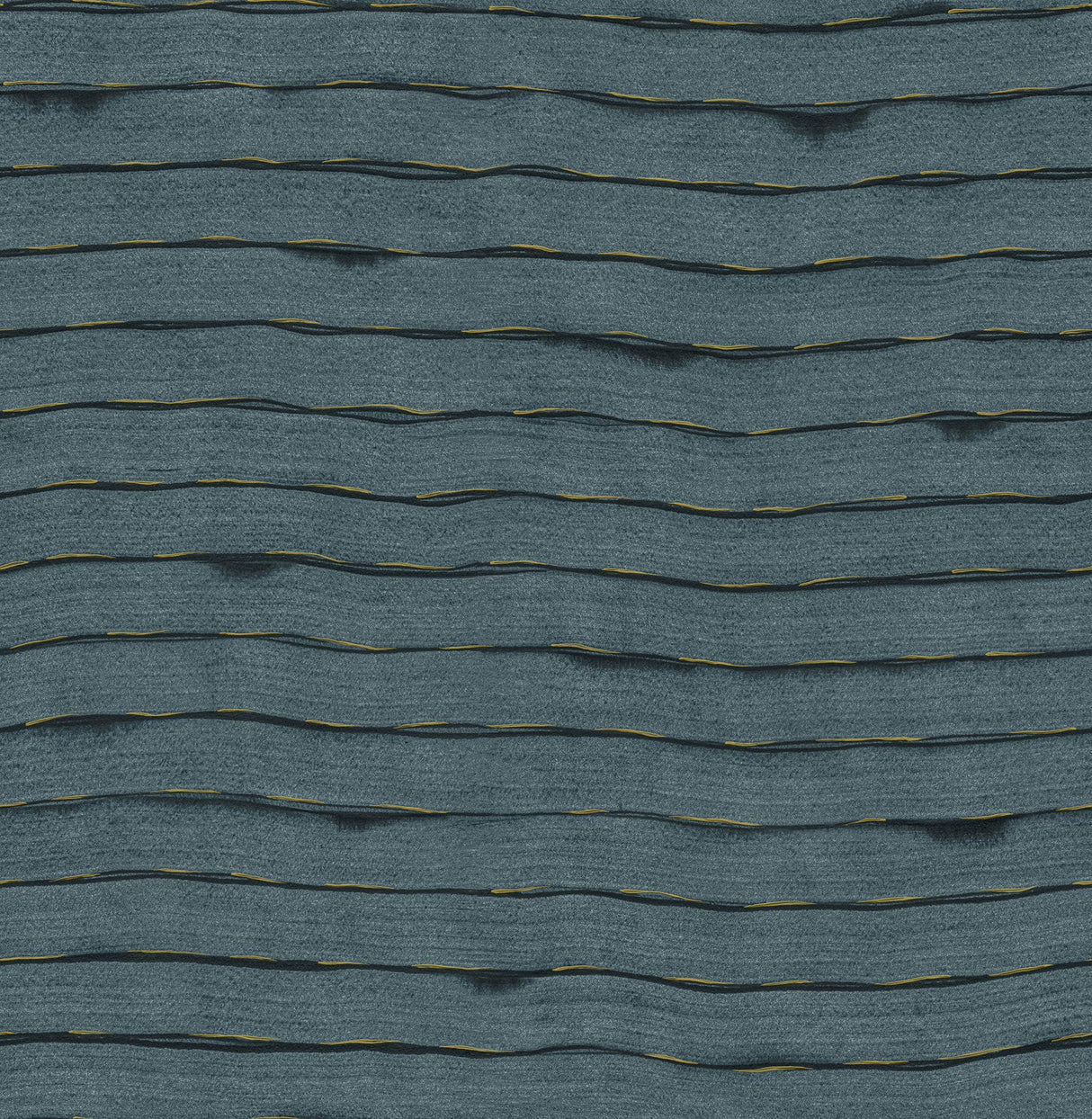 A-Street Prints Naia Blue Horizontal Wavy Lines Wallpaper