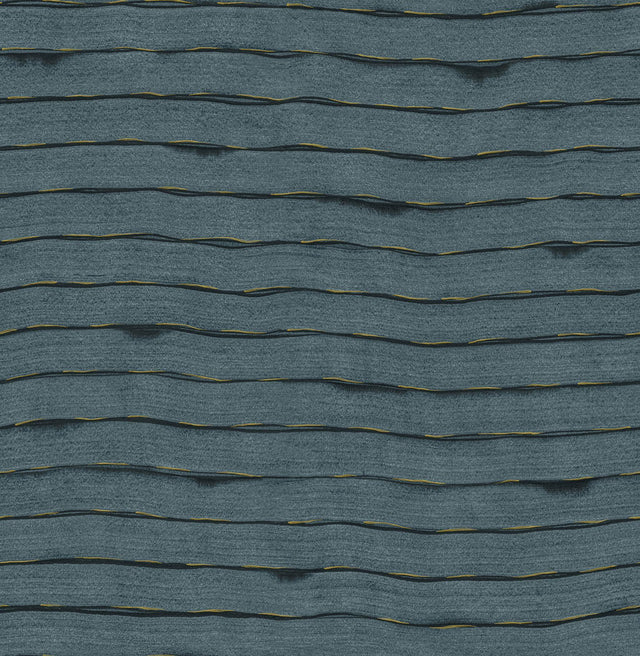 A-Street Prints Naia Blue Horizontal Wavy Lines Wallpaper