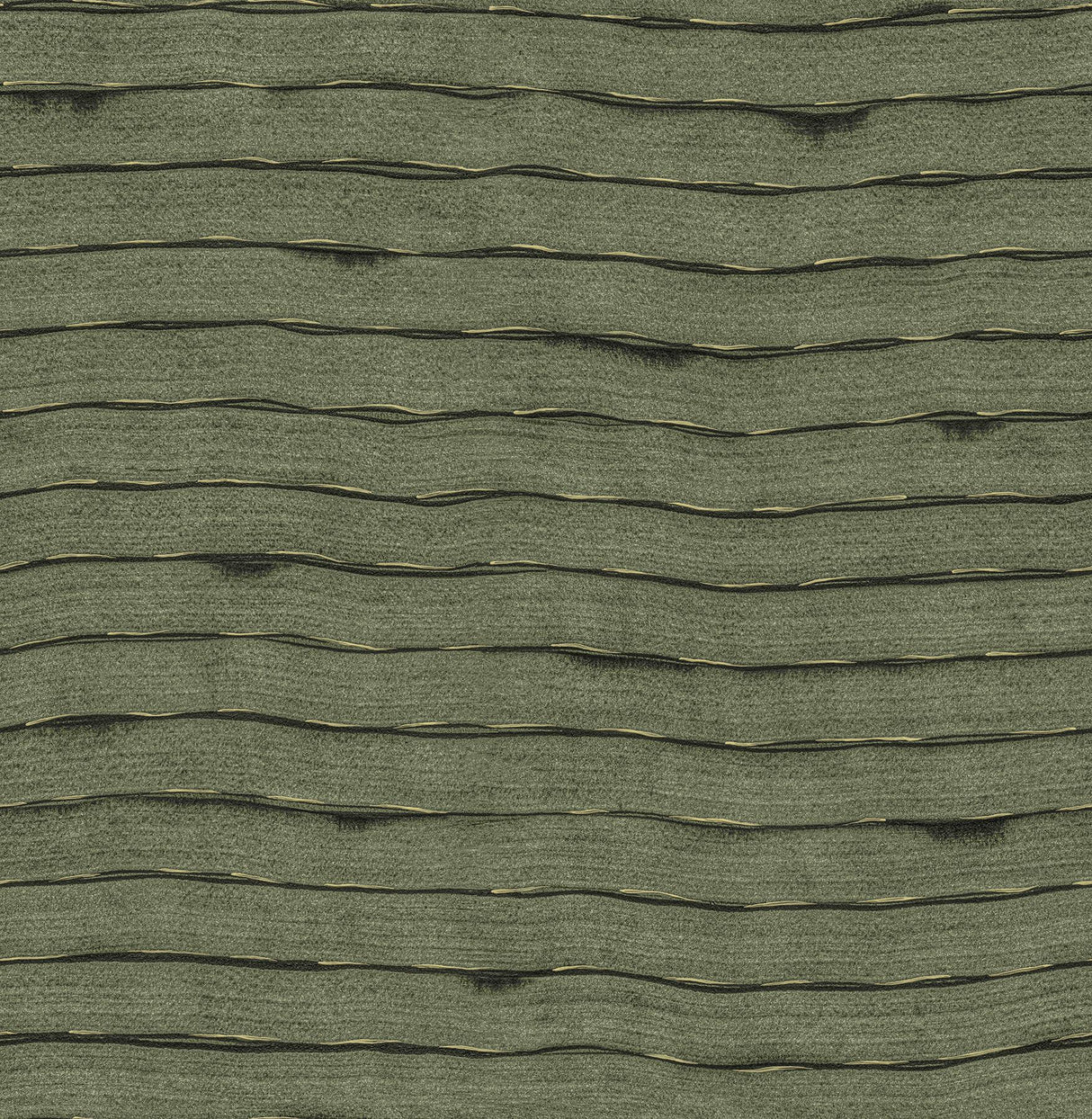 A-Street Prints Naia Green Horizontal Wavy Lines Wallpaper