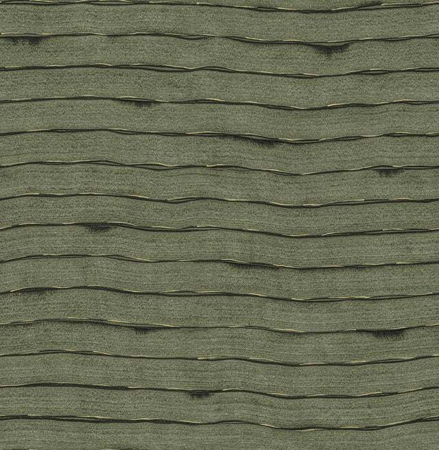 A-Street Prints Naia Green Horizontal Wavy Lines Wallpaper
