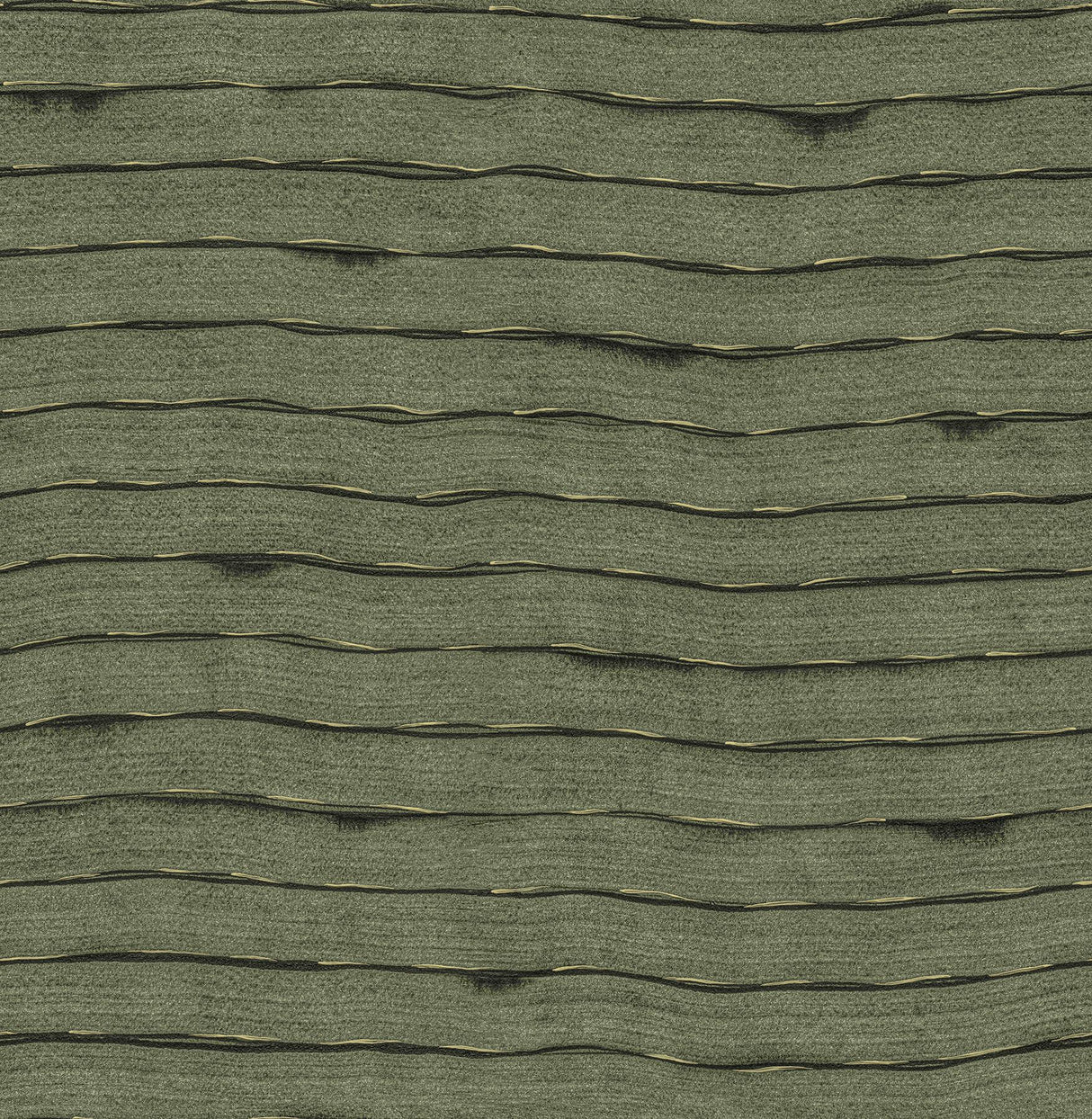 A-Street Prints Naia Horizontal Wavy Lines Green Wallpaper