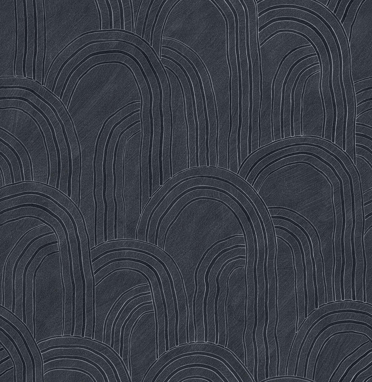 A-Street Prints Cabo Rippled Arches Indigo Wallpaper