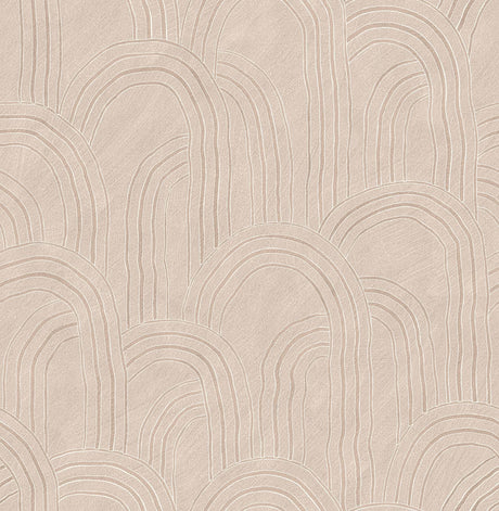 A-Street Prints Cabo Pink Rippled Arches Wallpaper