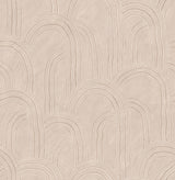 A-Street Prints Cabo Rippled Arches Pink Wallpaper