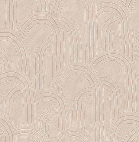 A-Street Prints Cabo Rippled Arches Pink Wallpaper
