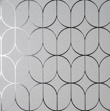 Brewster Home Fashions Raye Silver Rosco Trellis Wallpaper