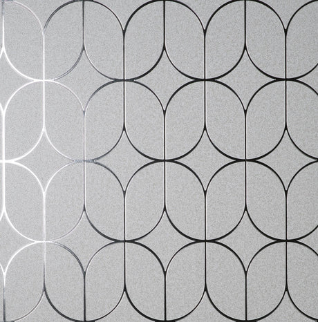 Brewster Home Fashions Raye Rosco Trellis Silver Wallpaper