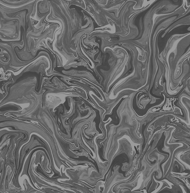 Brewster Home Fashions Suave Charcoal Marble Wallpaper