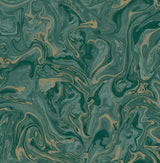 Brewster Home Fashions Suave Marble Dark Green Wallpaper