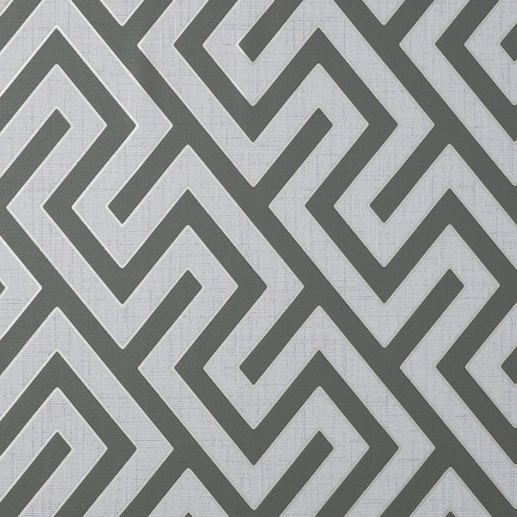 Brewster Home Fashions Meander Charcoal Geo Wallpaper