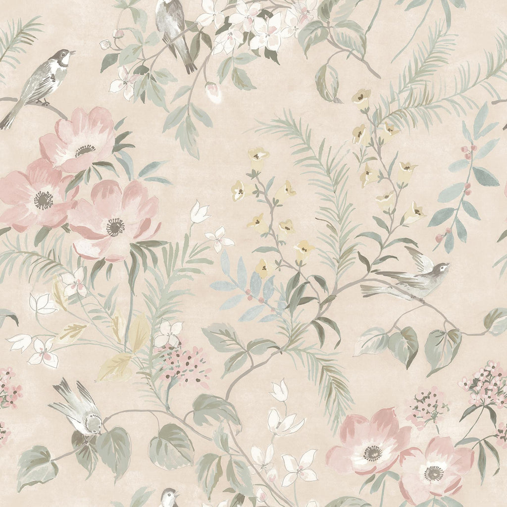 Brewster Home Fashions Frederique Bloom Blush Wallpaper