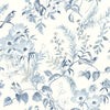 Brewster Home Fashions Frederique Blue Floral Wallpaper