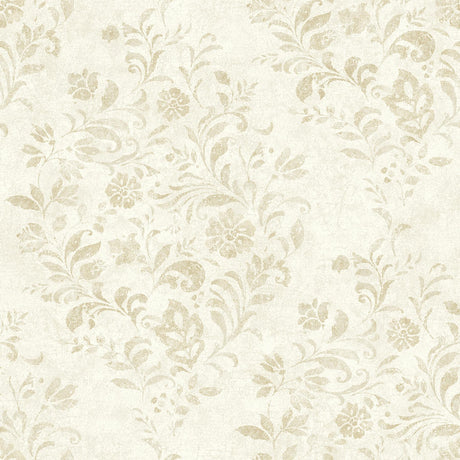 Brewster Home Fashions Isidore Scroll Wheat Wallpaper