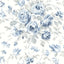 Brewster Home Fashions Manon Blue Rose Stitch Wallpaper