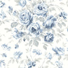 Brewster Home Fashions Manon Blue Rose Stitch Wallpaper