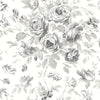 Brewster Home Fashions Manon Charcoal Rose Stitch Wallpaper
