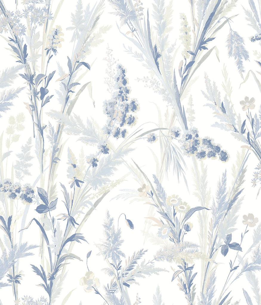 Brewster Home Fashions Hillaire Meadow Navy Wallpaper