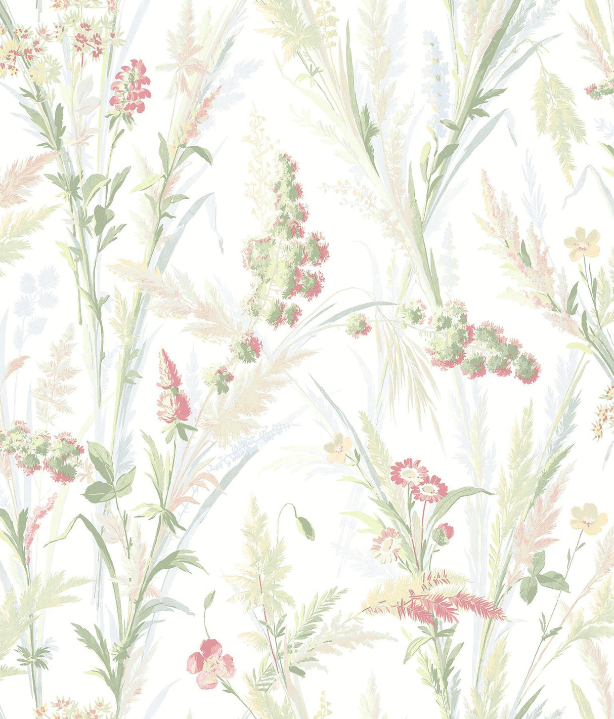 Brewster Home Fashions Hillaire Green Meadow Wallpaper